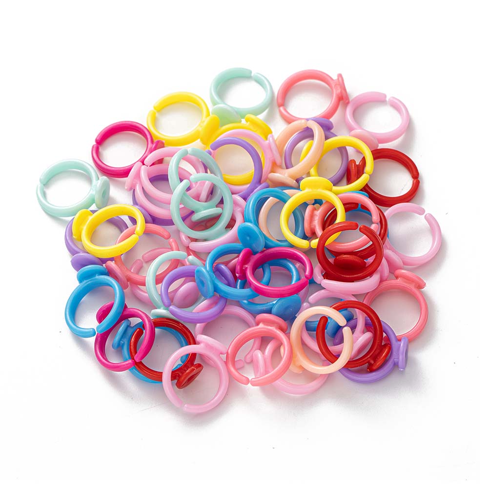 Jewelry Making 4 Year Old - 100 Uds. Base de anillos ajustables