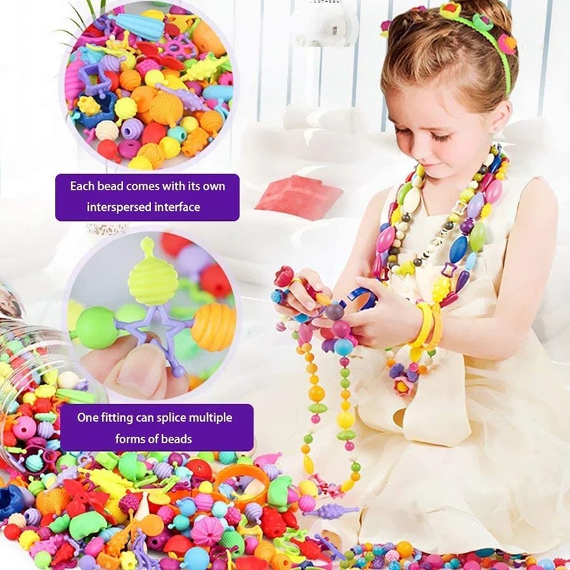 188-608 Uds cuentas Pop niños  - Jewelry Making 4 Year Old reseña y precio