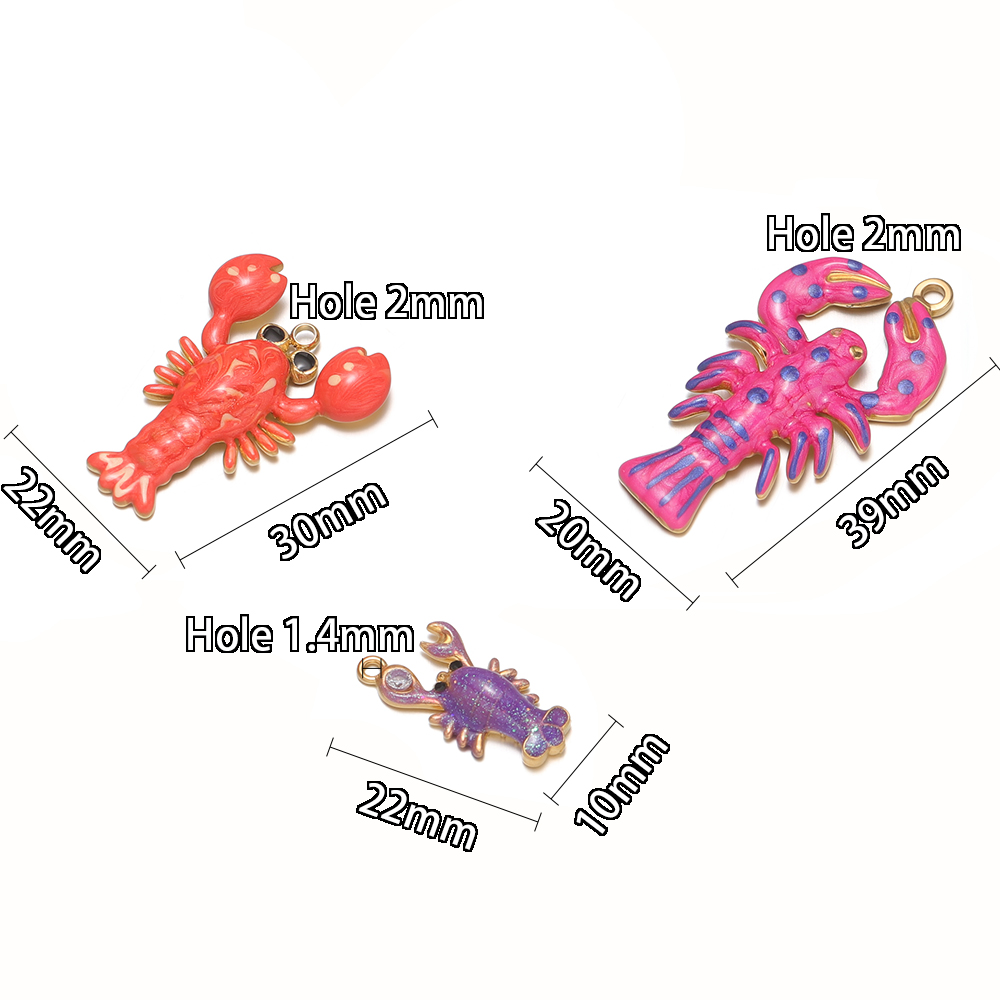 4 piezas de dijes de langosta  - Jewelry Making 4 Year Old reseña y precio