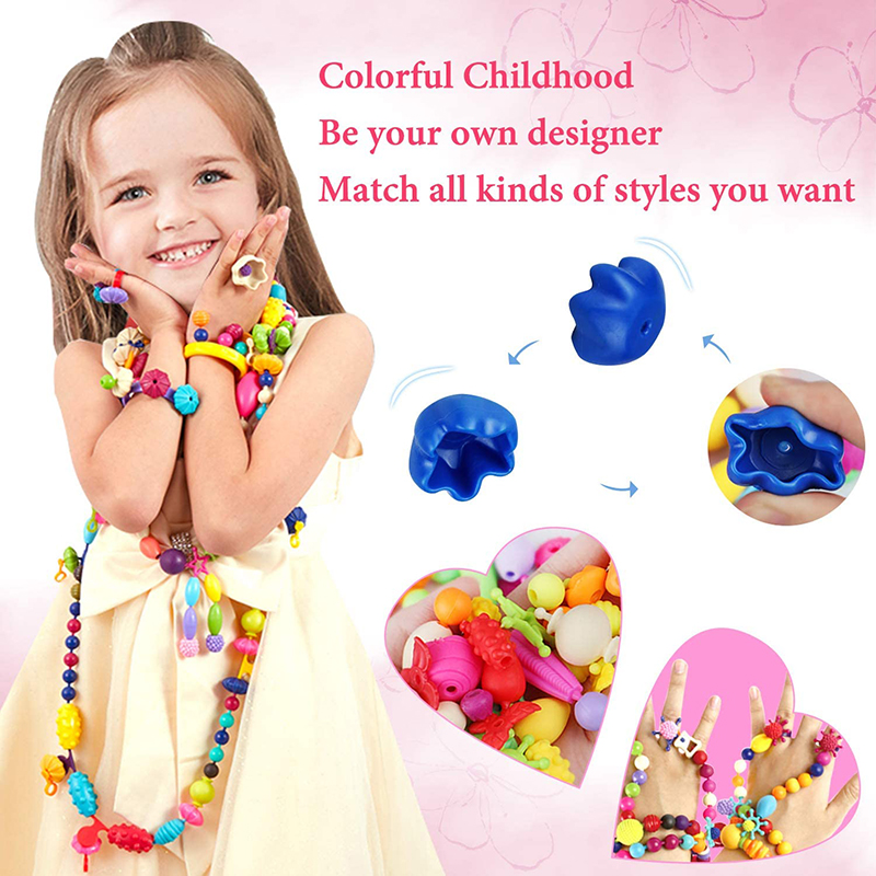 100 Uds. Cuentas Pop para niño - Jewelry Making 4 Year Old reseña y precio